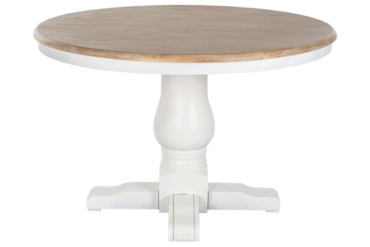 MESA REDONDA COMEDOR OLMO 120X120X76 BLANCO