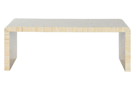 MESA CENTRO HUESO 128X61,5X47 TARACEA HECHO A MANO