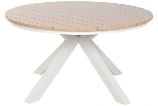 MESA REDONDA COMEDOR ALUMINIO 140X140X75 BLANCO