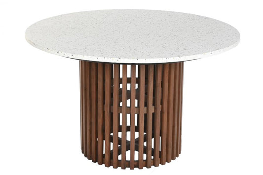 MESA COMEDOR ACACIA TERRAZO 130X130X76