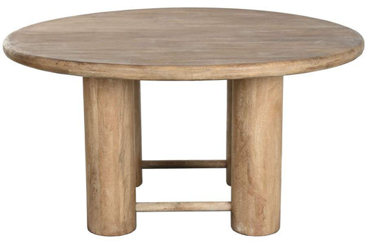 MESA REDONDA COMEDOR MANGO 150X150X78,7 MARRON