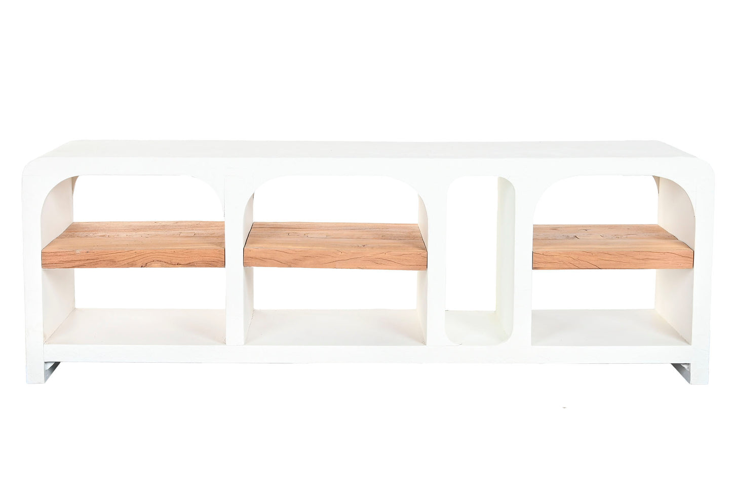 MUEBLE TV MADERA RECICLADA MANGO 150X41X54 BLANCO