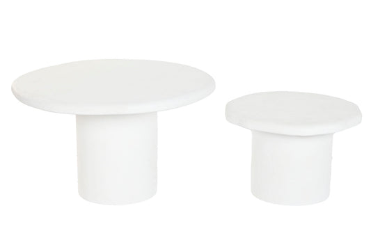 MESA CENTRO SET 2 MADERA RECICLADA MANGO 75X75X35
