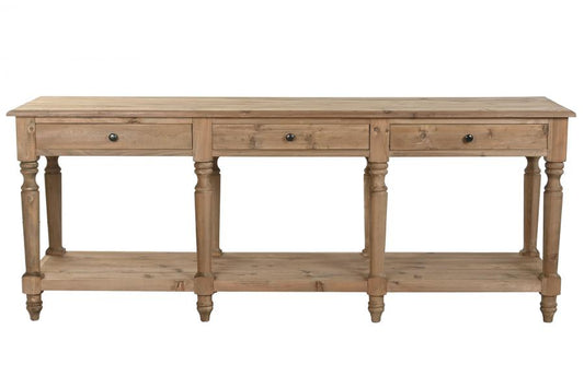 CONSOLA ABETO MADERA RECICLADA 200X55X78