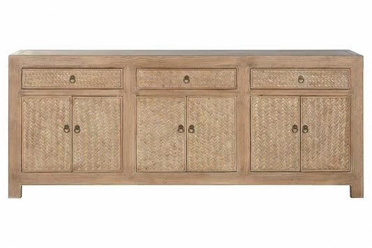 APARADOR OLMO MACIZO 215X44X88 6 PUE 3 CAJ