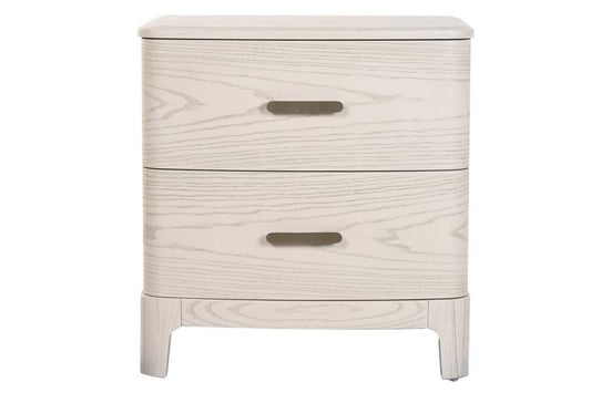 MESITA DE NOCHE METAL MDF 53X42X56,2 GRIS CLARO