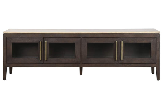 MUEBLE TV MANGO MARMOL 180X40X55 TRAVERTINO