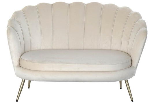 SOFA POLIESTER METAL 130X77X83 CREMA
