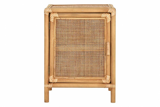 MESITA AUXILIAR ABETO RATAN 46X35X60 1 PUERTA