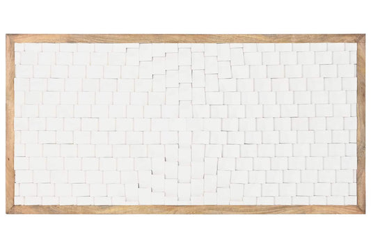 CABECERO CAMA MANGO 160X4X80 MODERNO 3D BLANCO