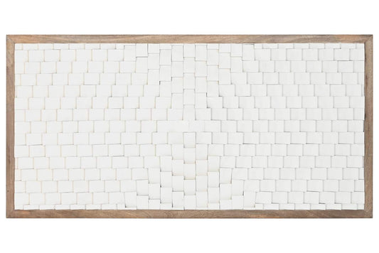 CABECERO CAMA MANGO 180X5X90 MODERNO 3D BLANCO