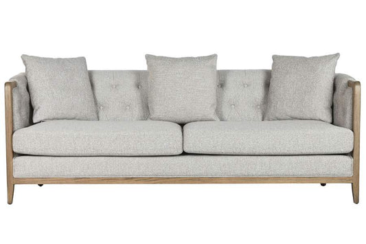 SOFA FRESNO POLIESTER 207X84X76 CAPITONE 3 COJINES