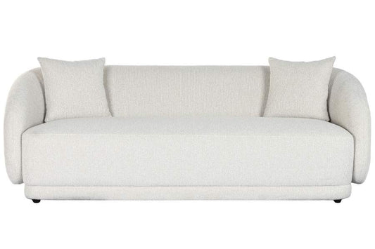 SOFA MADERA POLIESTER 196X94,5X71 BUCLE BLANCO