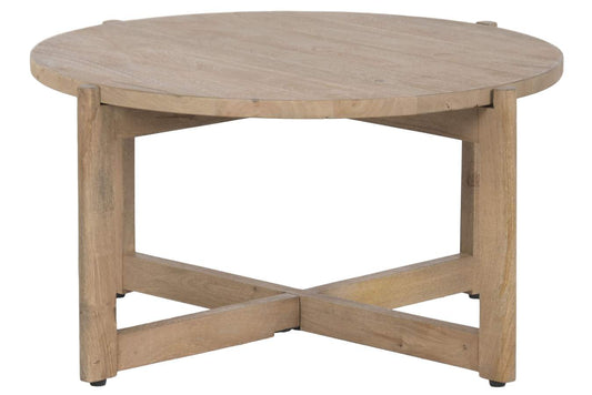 MESA CENTRO MANGO 80X80X41 CHORRO DE ARENA NATURAL