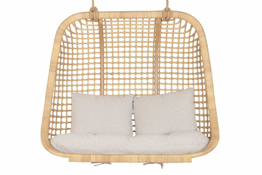 SILLON COLGANTE RATAN POLIESTER 140X60X120 NATURAL