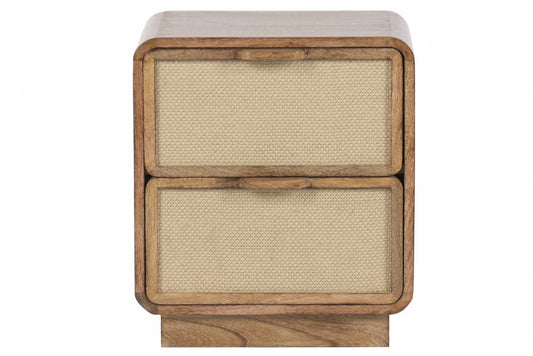 MESITA DE NOCHE MANGO YUTE 40X30X45 2 CAJONES