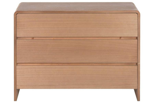 COMODA PAULOWNIA OLMO 100X40X74 3 CAJONES NATURAL