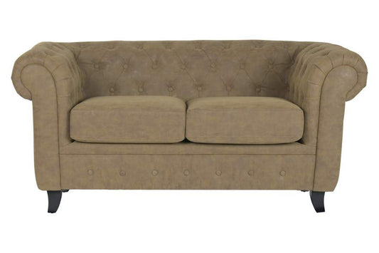 SOFA MADERA PU 160X82X76 MARRON