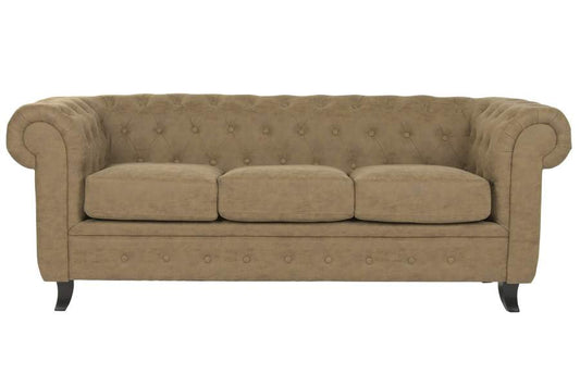 SOFA MADERA PU 196X81X76 MARRON