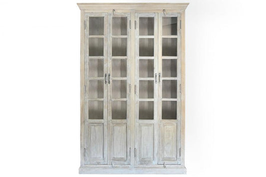 VITRINA MANGO 135X50X210 4 PUERTAS DECAPE BLANCO