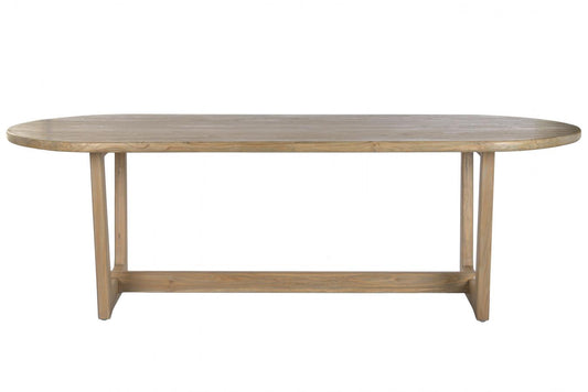 MESA COMEDOR TECA MACIZA 240X100X76 DECAPE GRIS