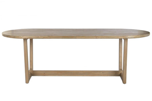 MESA COMEDOR TECA MACIZA 180X90X77 DECAPE GRIS