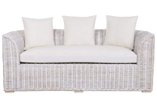 SOFA RATAN ALGODON 174X88X69 CON COJINES DECAPE
