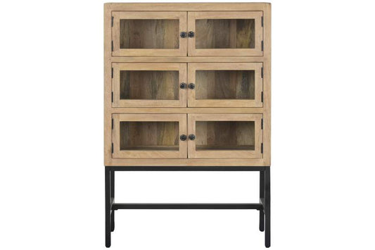 VITRINA MANGO METAL 80X30X120 29,90 NATURAL