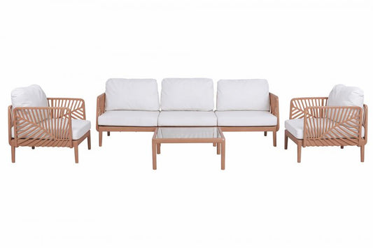 SOFA SET 4 PP POLIESTER 222X74X70 HOJA
