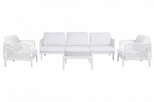 SOFA SET 4 PP POLIESTER 222X74X70 HOJA