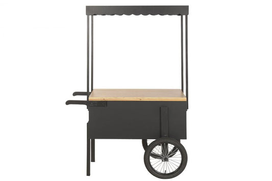 EXPOSITOR METAL MDF 115X58X170 CARRO NEGRO
