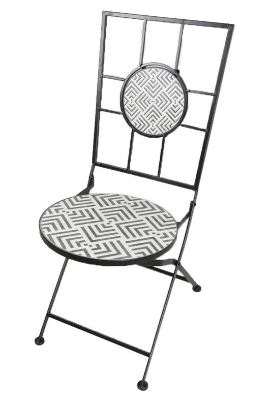 SILLA METAL PIEDRA 50,5X39X93