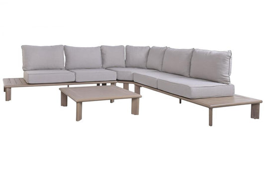 SOFA SET 4 ALUMINIO OLEFINA 290X290X68 ESQUINERO
