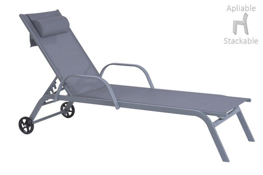TUMBONA ACERO TEXTILENE 199X63X101 APILABLE