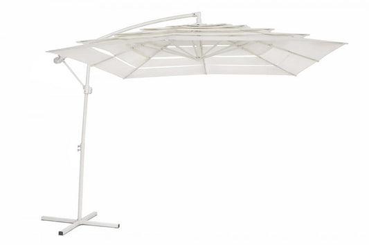 PARASOL ACERO POLIESTER 250X250X250 BLANCO
