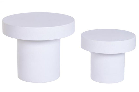 MESITA AUXILIAR SET 2 GRC 60X60X50 EXTERIOR BLANCO