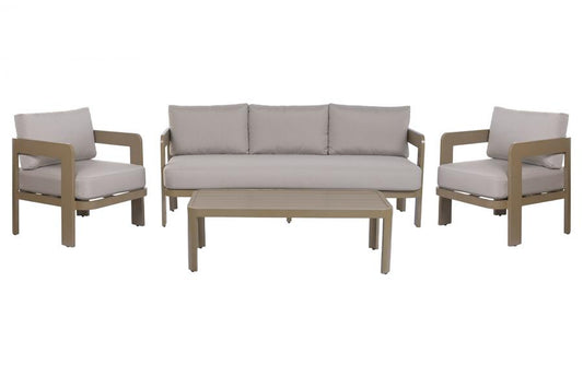 SOFA SET 4 ALUMINIO 188X75X67 ESPUMA DENSIDAD 23D
