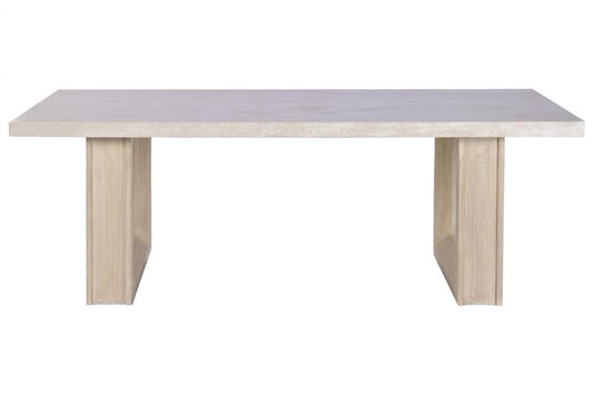 MESA COMEDOR OLMO MARMOL TRAVERTINO 220X100X76