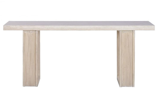 CONSOLA OLMO MARMOL TRAVERTINO 180X38X76 BEIGE