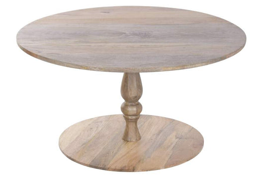 MESA REDONDA COMEDOR MANGO 120X120X76 NATURAL