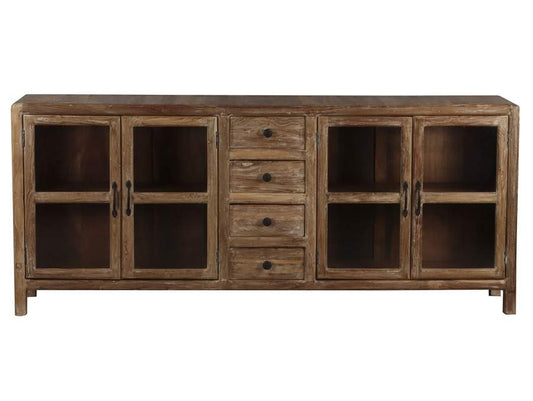 BUFFET TECA RECICLADA CRISTAL 200X38X85