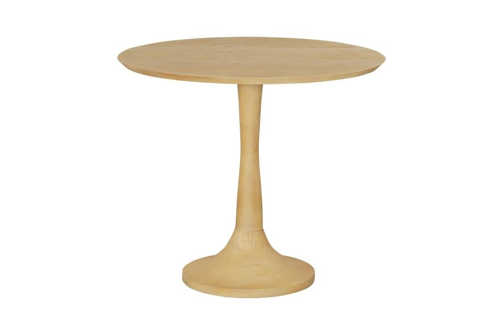 MESA REDONDA COMEDOR MADERA MANGO 90X90X77
