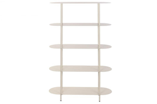 ESTANTERIA HIERRO 90X30X150 KD CREMA