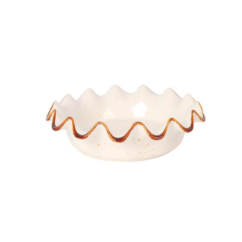 PLATO ONDAS BEIGE 15CM