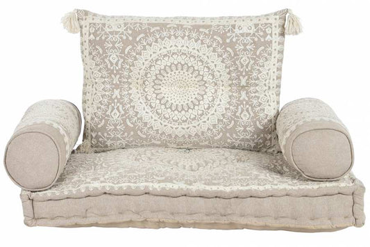 SILLON SET 4 ALGODON 90X56X55 DOBLE BEIGE