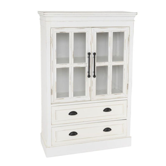 VITRINA 2 CAJONES BLANCO