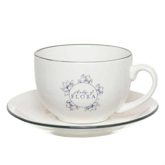 TAZA 450ML CON PLATO SHADES OF FLORA