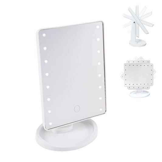 ESPEJO SOBREMESA LED USB 4XAA