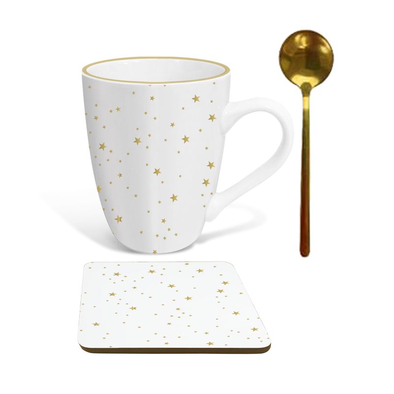 JUEGO MUG ESTRELLAS ORO 300ML