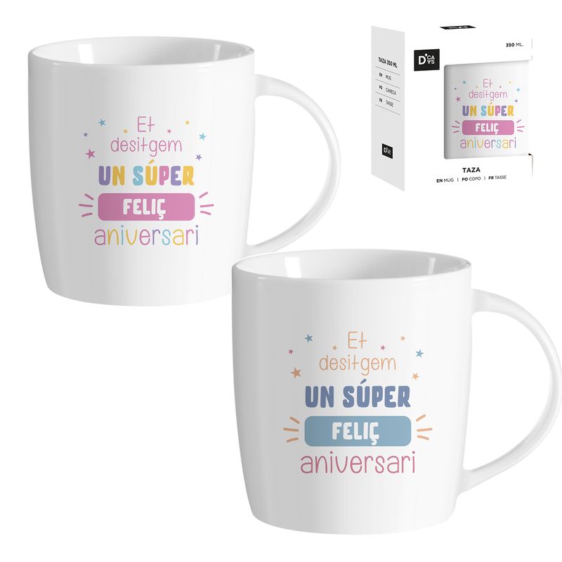 JUEGO 2 MUG 350ML ANIVERSARIO CATALA